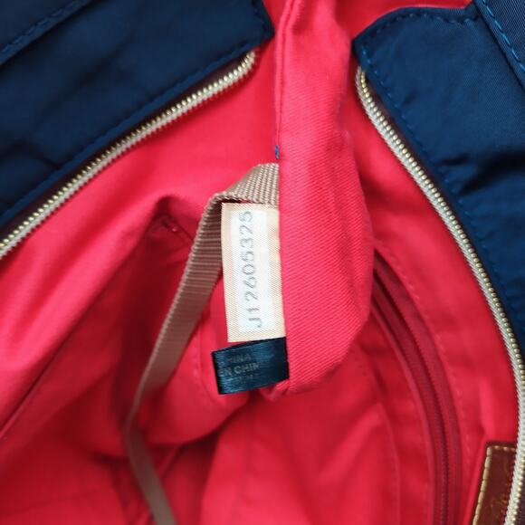 Dooney & Bourke Blue Nylon Double Handles Zipper Tote Shoulder Bag - Picture 11 of 16